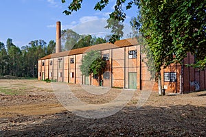 Abandoned 19th century wool textile factory from the industrial revolution. photo