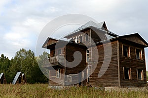 Abandoned tourist complex `Eldorado` at the mouth of the river Inya Altai Territory
