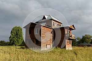 Abandoned tourist complex `Eldorado` at the mouth of the river Inya Altai Territory