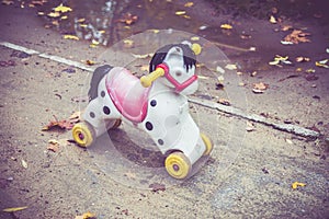 Abandoned toy horse