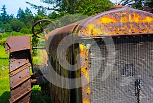 Old Rusty Abandoned tractor