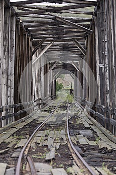 Abandoned Train Bridge Vertical