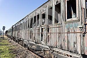 Abandoned train carriage