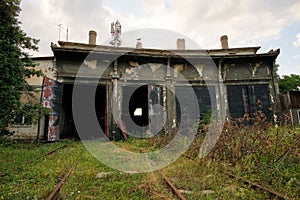 Abandoned train depot left to decay