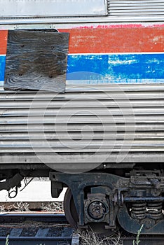 Abandoned train graveyard old amtrak passenger