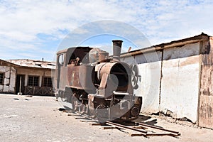 Abandoned train in Humberstone, abandoned city in Chile