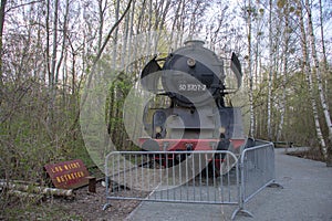 Abandoned train in Nature park Schoneberger Sudgelande in Schoneberg Berlin Germany
