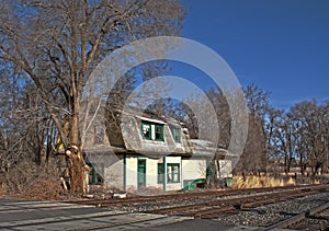 Abandoned Train Station in Gateway, Oregon HDR