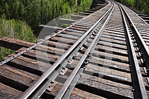 Abandoned Train Track Perspective