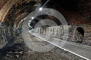 Abandoned train tunnel
