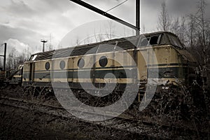 Abandoned train wagon
