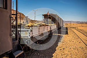 Haj Railway, Jordan, abandoned trains,Wadi Rum photo