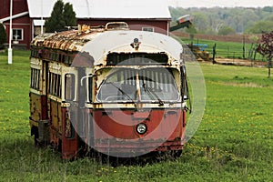 Abandoned trolley car