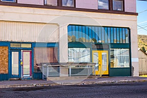 Abandoned Two Story Commercial Store Front Building