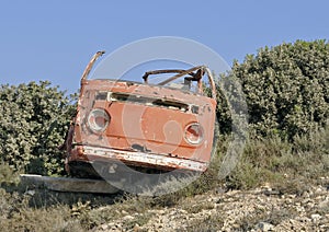 Abandoned van wreck