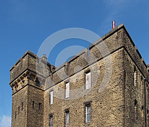 Abandoned victorian british institutional building typical of 19th century military and prison architecture formerly the wellesley