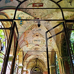 Abandoned Villa Becker in Turin city, Italy. Art, architecture and splendour