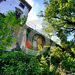 Abandoned Villa Becker in Turin city, Italy. Art, architecture and splendour