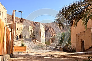 Abandoned Village Birkat-Al-Mouz - Oman. Birkat-Al-Mouz is a deserted old town that has been left to crumble