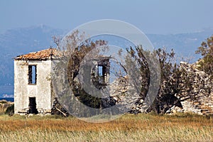Abandoned village building