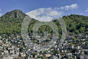 Abandoned village Kayakoy ghost town in Fethiye Izmir Turkey