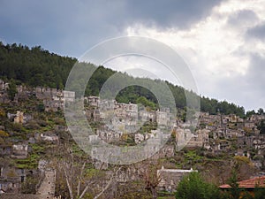 Abandoned village Kayakoy ghost town in Fethiye Izmir Turkey