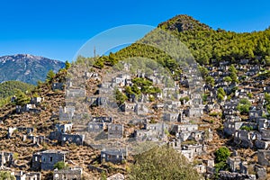 Abandoned village of Kayakoy, ghost town near Fethiye, Turkey