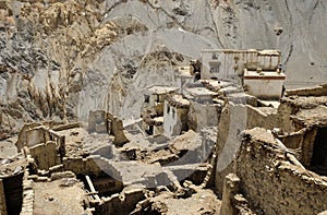 Abandoned village near Lamayuru monastery in Ladakh, India