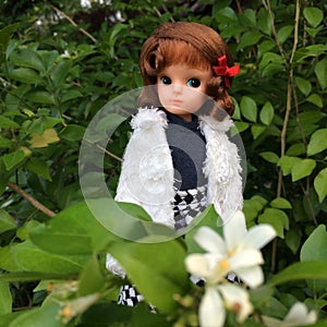 An abandoned vintage Japanese doll named Licca-chan