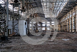 Abandoned warehouse of Voronezh excavator plant