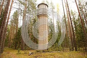 Abandoned water tower