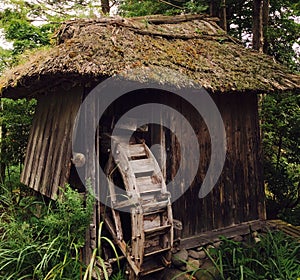 Abandoned water wheel found in Toyama Japan