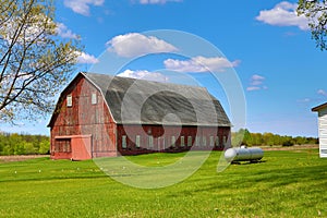 Abandoned Weathered Red Barn