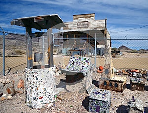 An abandoned well in a ghost town