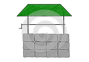 Abandoned Well vector illustration clip art