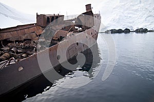 Abandoned whaling boat