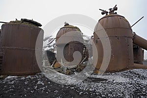 Abandoned whaling station - Deception Island - Antarctica