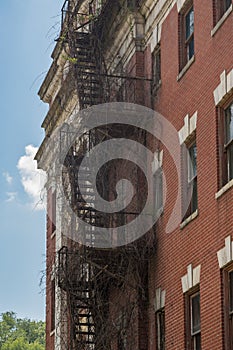 The abandoned Willard Hotel and Baltimore and Ohio railway station in Grafton WV