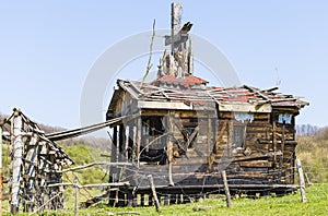 Abandoned wooden church