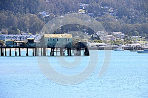 Abandoned wooden pier, Pillar Point Harbor, CA.