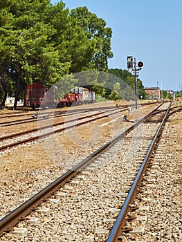 Regional italian railway of southern Italy. photo