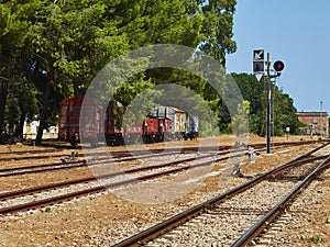 Regional italian railway of southern Italy. photo