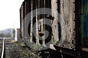 Abandonned train. Industry transportation. Railstation industry. Rail station. Oldstation belgium tubize