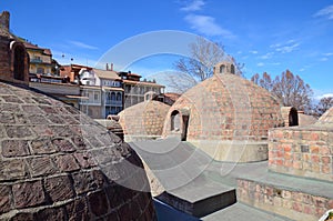 Abanotubani - Hot Sulfur Baths district in old Tbilisi.