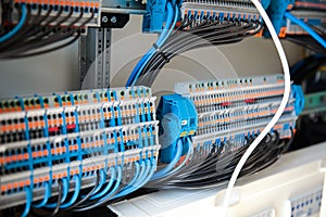 ABB KNX bus power supplies in the electrical panel for process control.