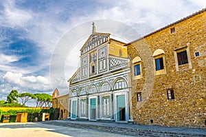 Abbazia di San Miniato al Monte basilica, Palazzo dei Vescovi Palace of Bishops in Parco della Rimembranza park in Florence