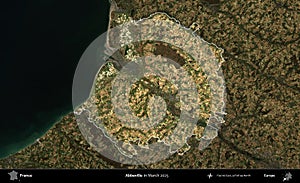 Abbeville highlighted, France. Sentinel. March 2025 photo