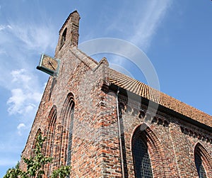 Abbey Church with clock.Netherlands