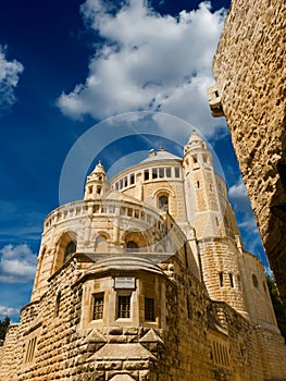 Abbey of Dormition Church of the Cenacle on mount Zion, Israel.