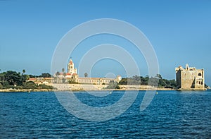 Abbey and fortress on the Ile Saint Honorat